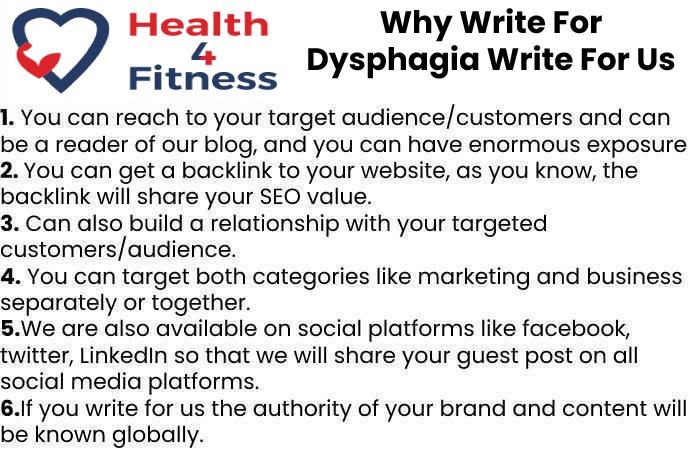 Why Write for Us Health4fitnessblog – Dysphagia Write For Us