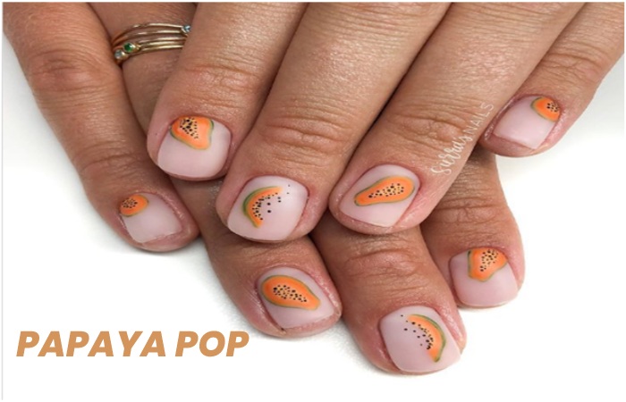 Black and Orange Halloween Nails-PAPAYA POP