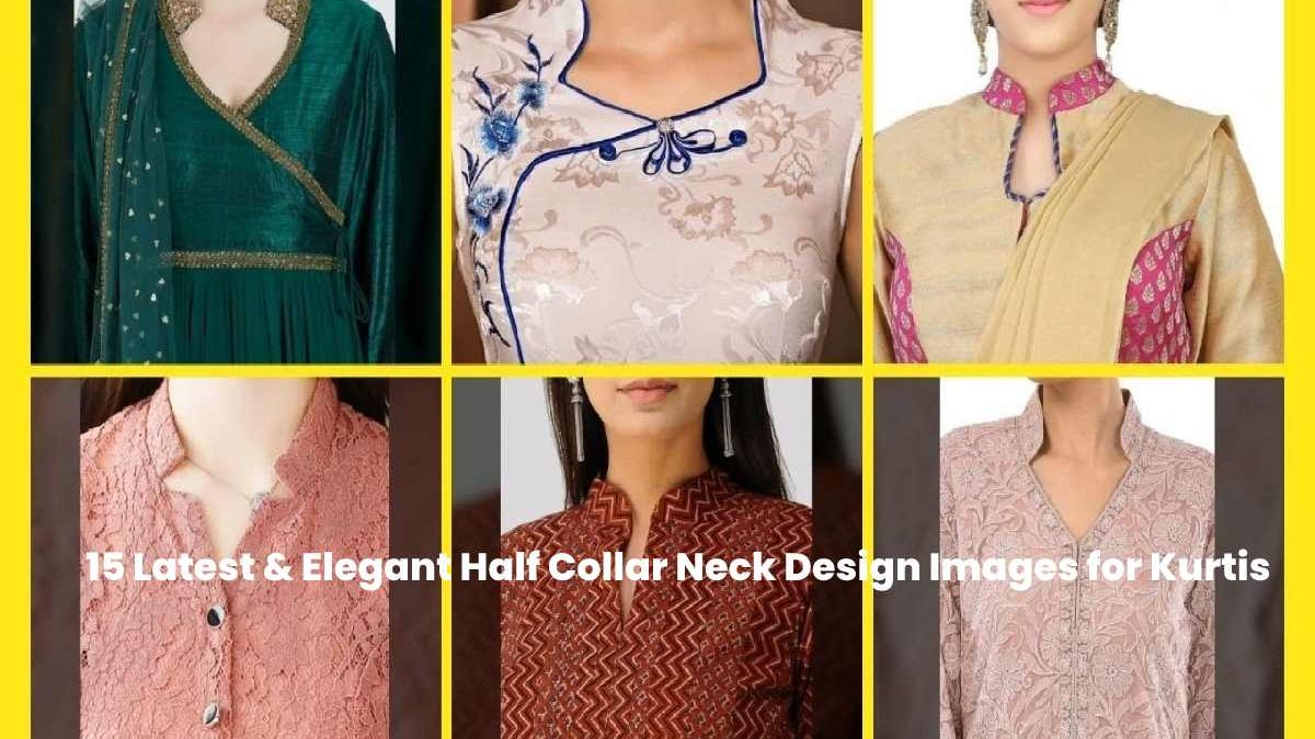 15 Latest & Elegant Half Collar Neck Design Images for Kurtis – 2022