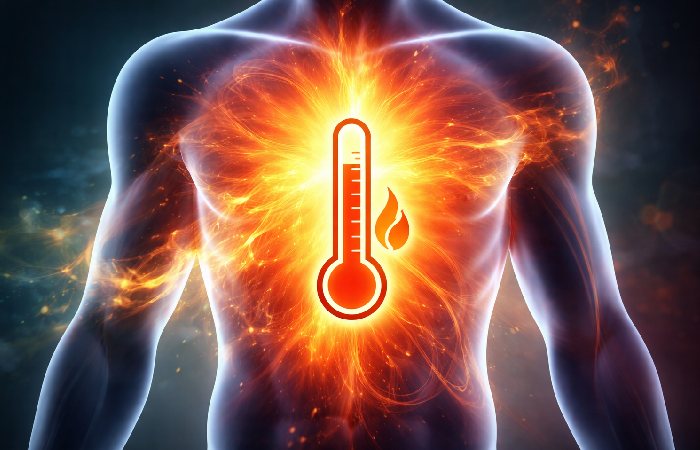 Illustration of body heat and metabolism relationship