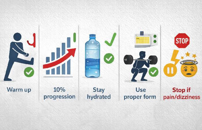 exercise safety tips infographic