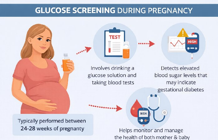visual comparison of glucose challenge test and oral glucose tolerance test process