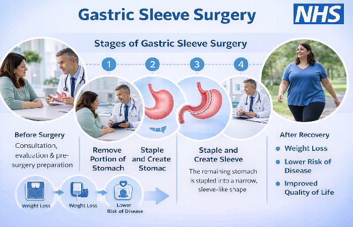 Patient waiting for bariatric surgery consultation in hospital