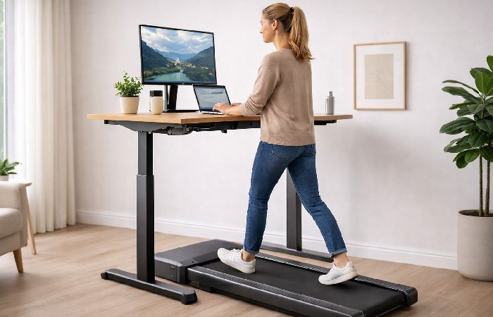 correct ergonomic posture using a treadmill desk