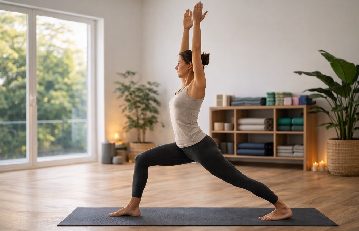 warrior one yoga pose