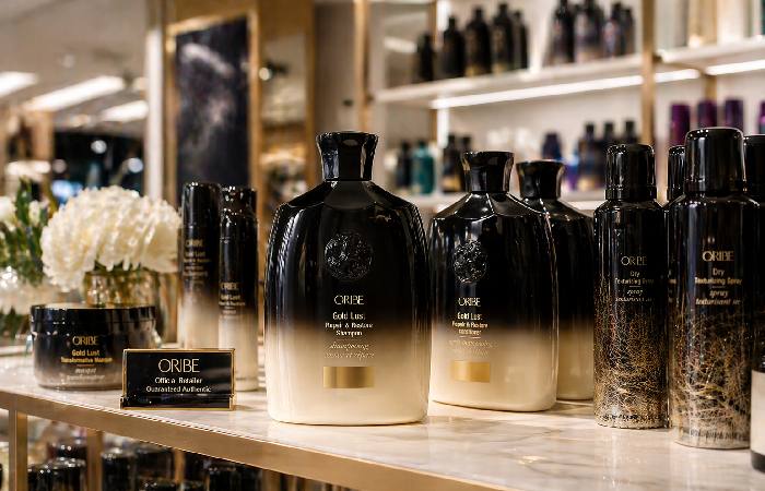 Luxury shampoo displayed at trusted beauty retail store